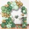 148pcs Sage Green Balloon Garland Arch Kit, Different Sizes 18 12 10 5 inch Sage Green Gold Latex Metallic Confetti Gold Balloons St. Patrick's First Communion Safari Baptism Decorations
